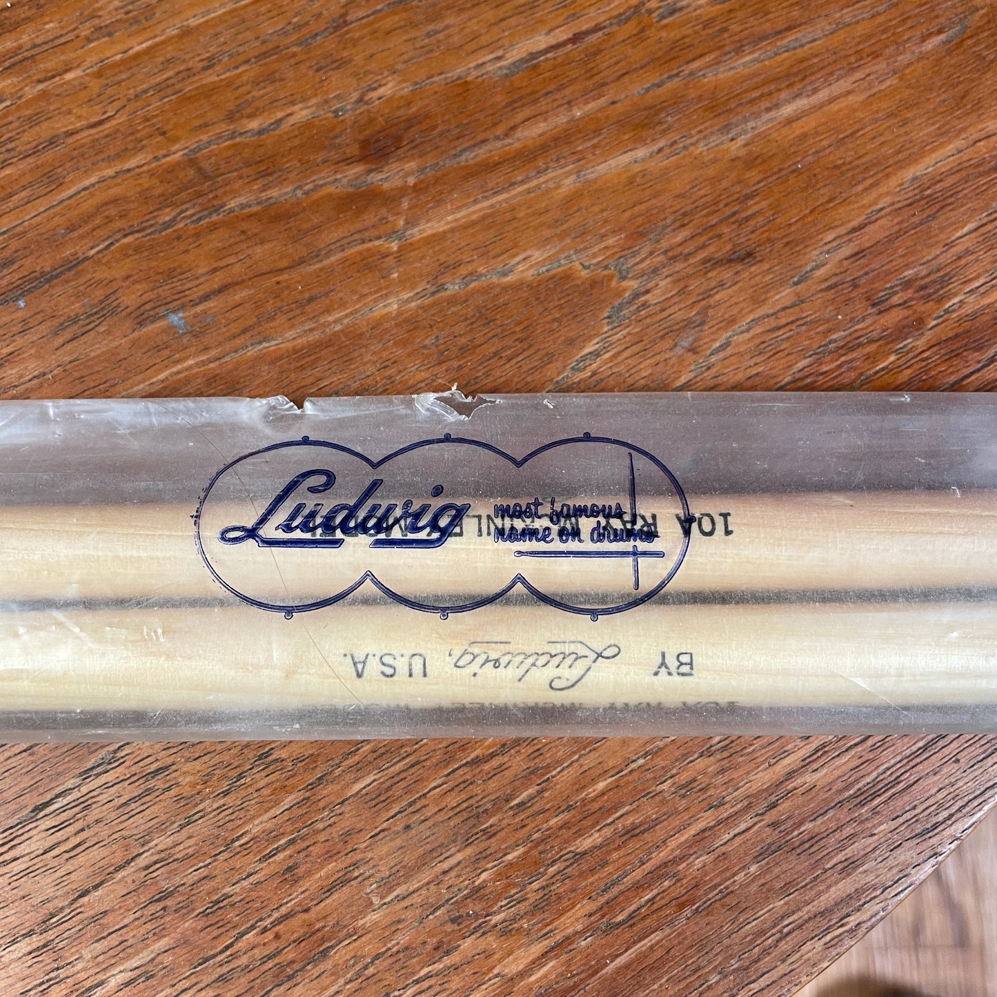 1950s Ludwig Ray McKinley 10A Wood Tip Drum Stick NOS 16" Hickory