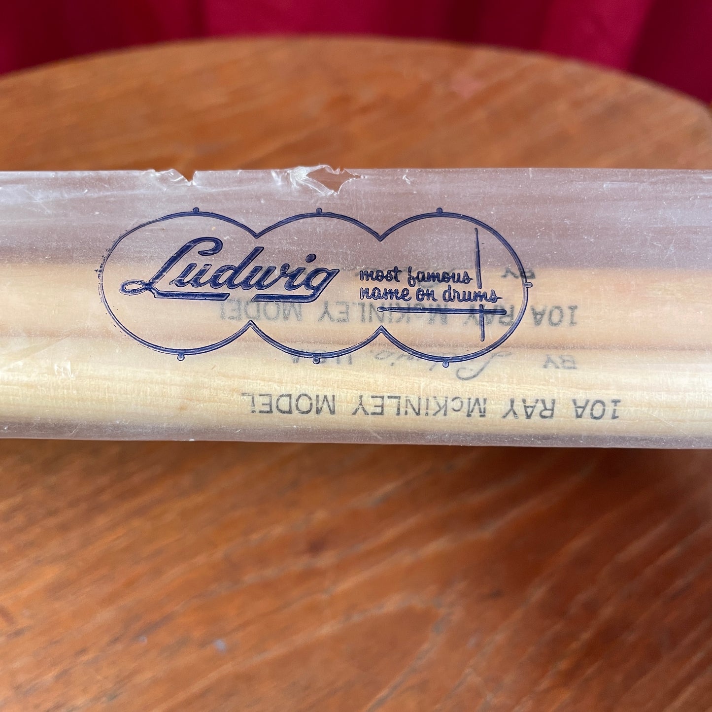 1950s Ludwig Ray McKinley 10A Wood Tip Drum Stick NOS 16" Hickory