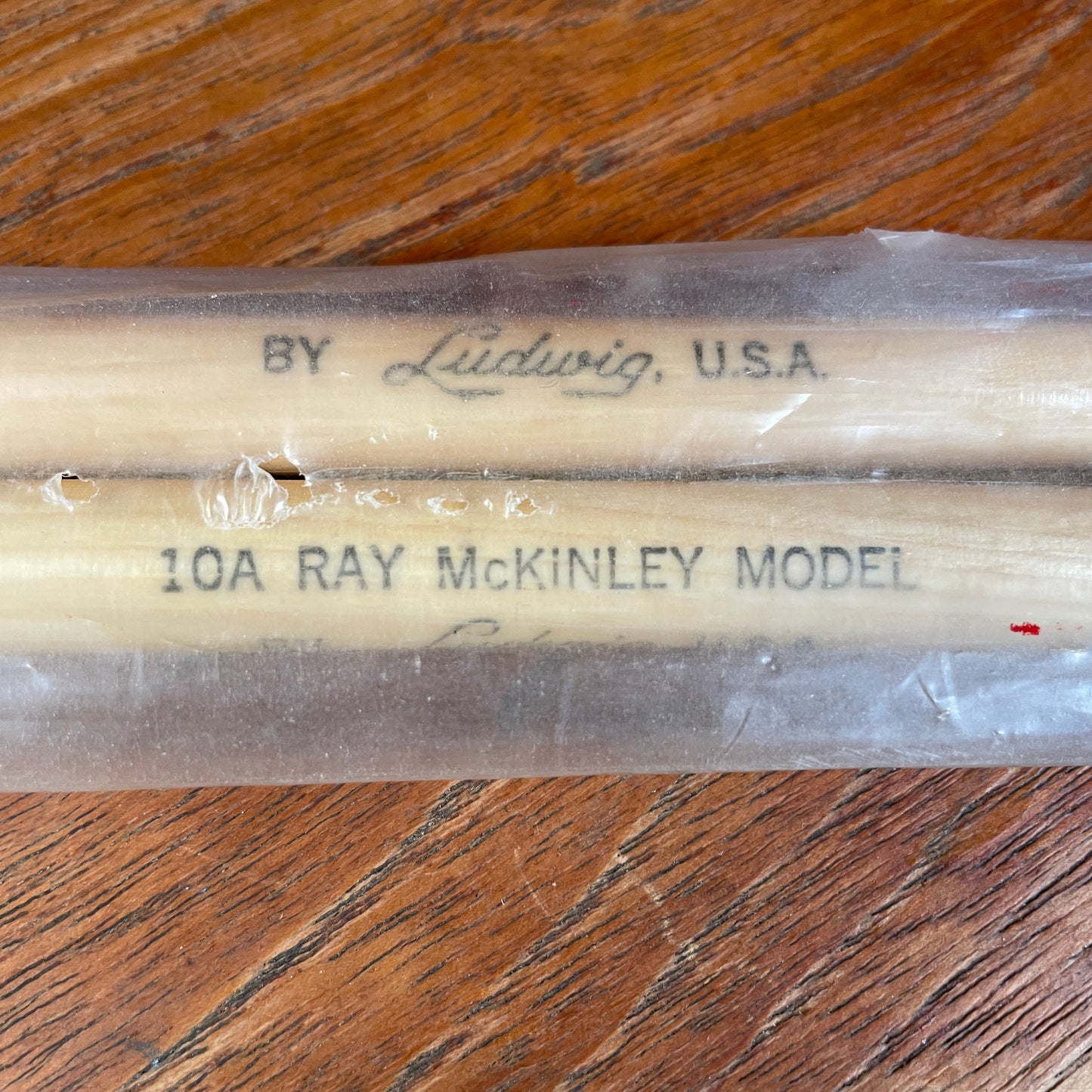 1950s Ludwig Ray McKinley 10A Wood Tip Drum Stick NOS 16" Hickory