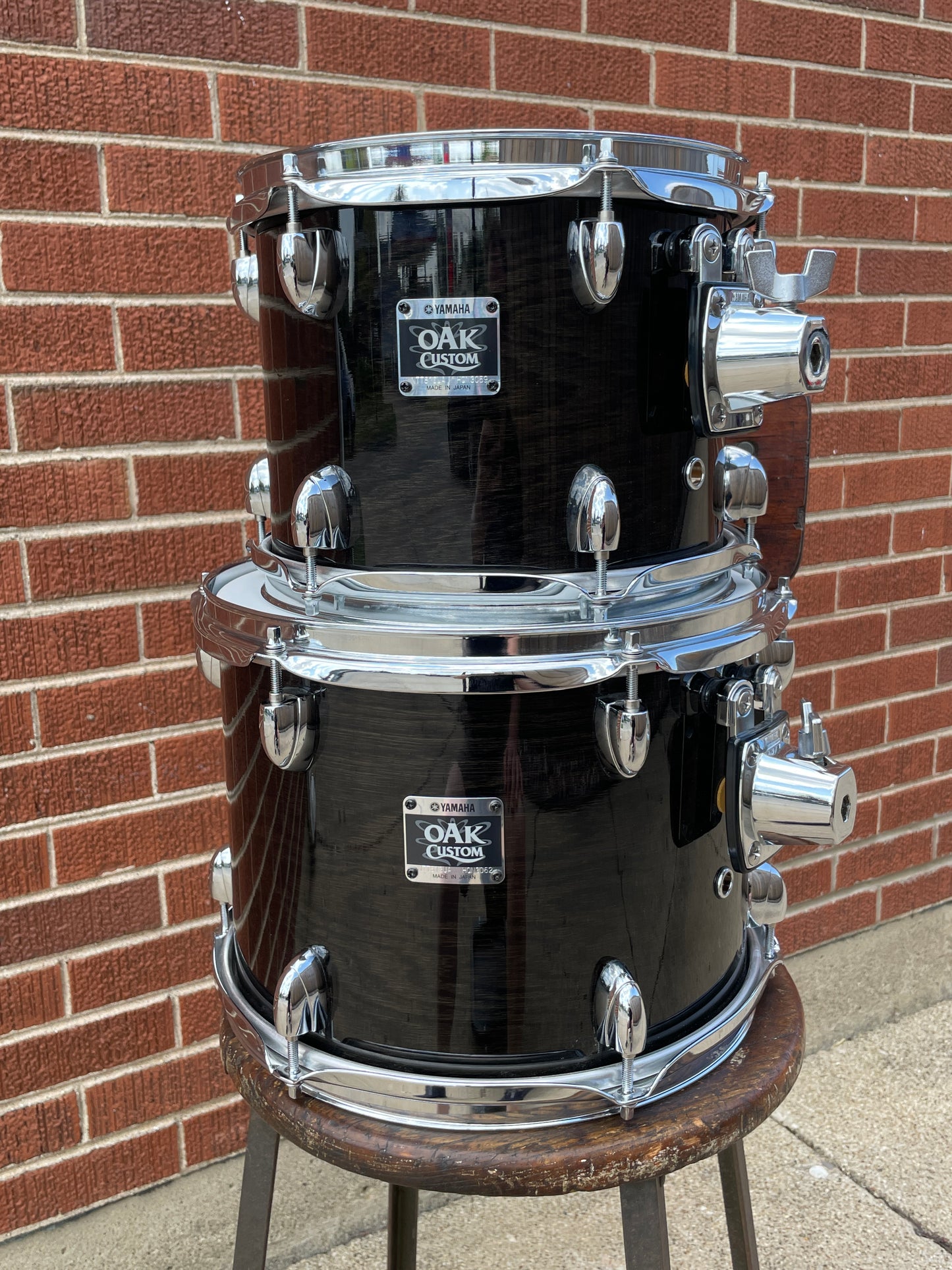 2010 Yamaha Oak Custom 8x10 Tom Drum Single Musashi Black NTT810UA