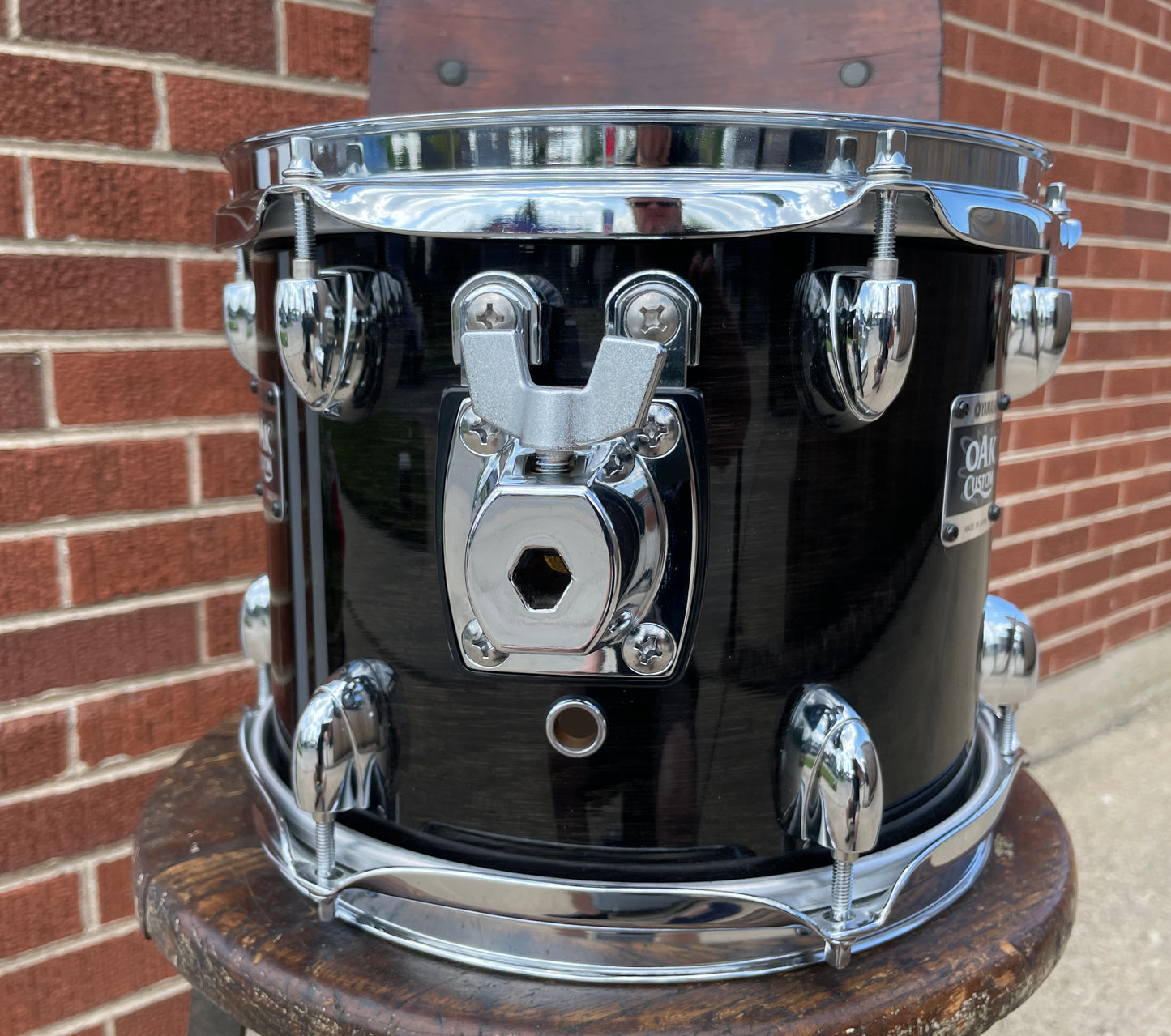 2010 Yamaha Oak Custom 8x10 Tom Drum Single Musashi Black NTT810UA