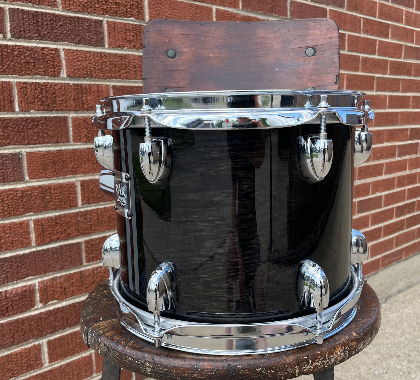 2010 Yamaha Oak Custom 8x10 Tom Drum Single Musashi Black NTT810UA