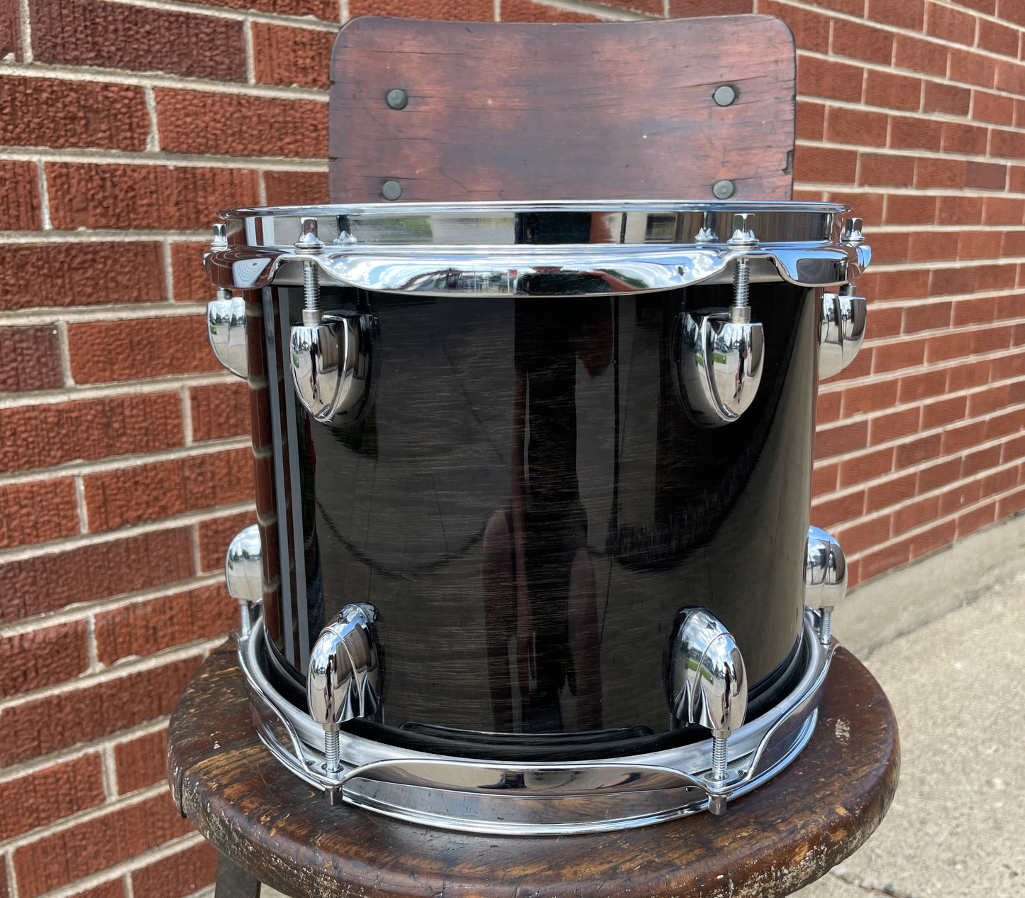2010 Yamaha Oak Custom 8x10 Tom Drum Single Musashi Black NTT810UA