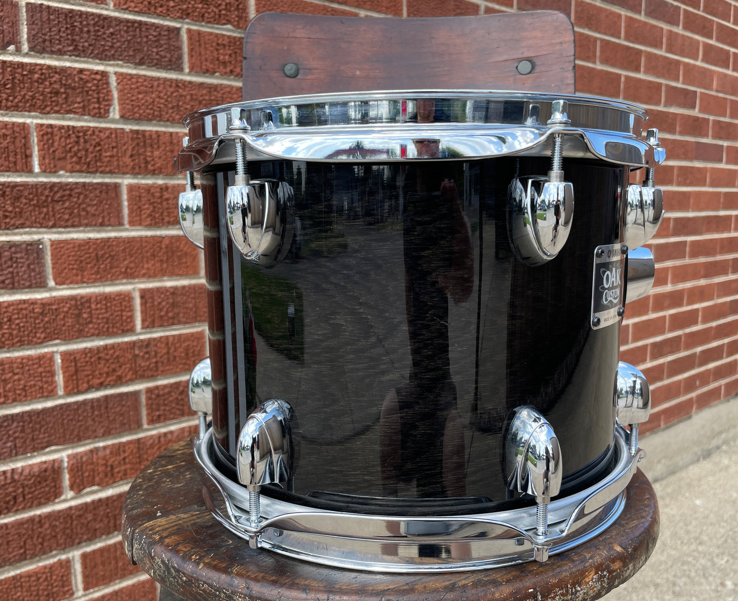 2010 Yamaha Oak Custom 8x10 Tom Drum Single Musashi Black NTT810UA