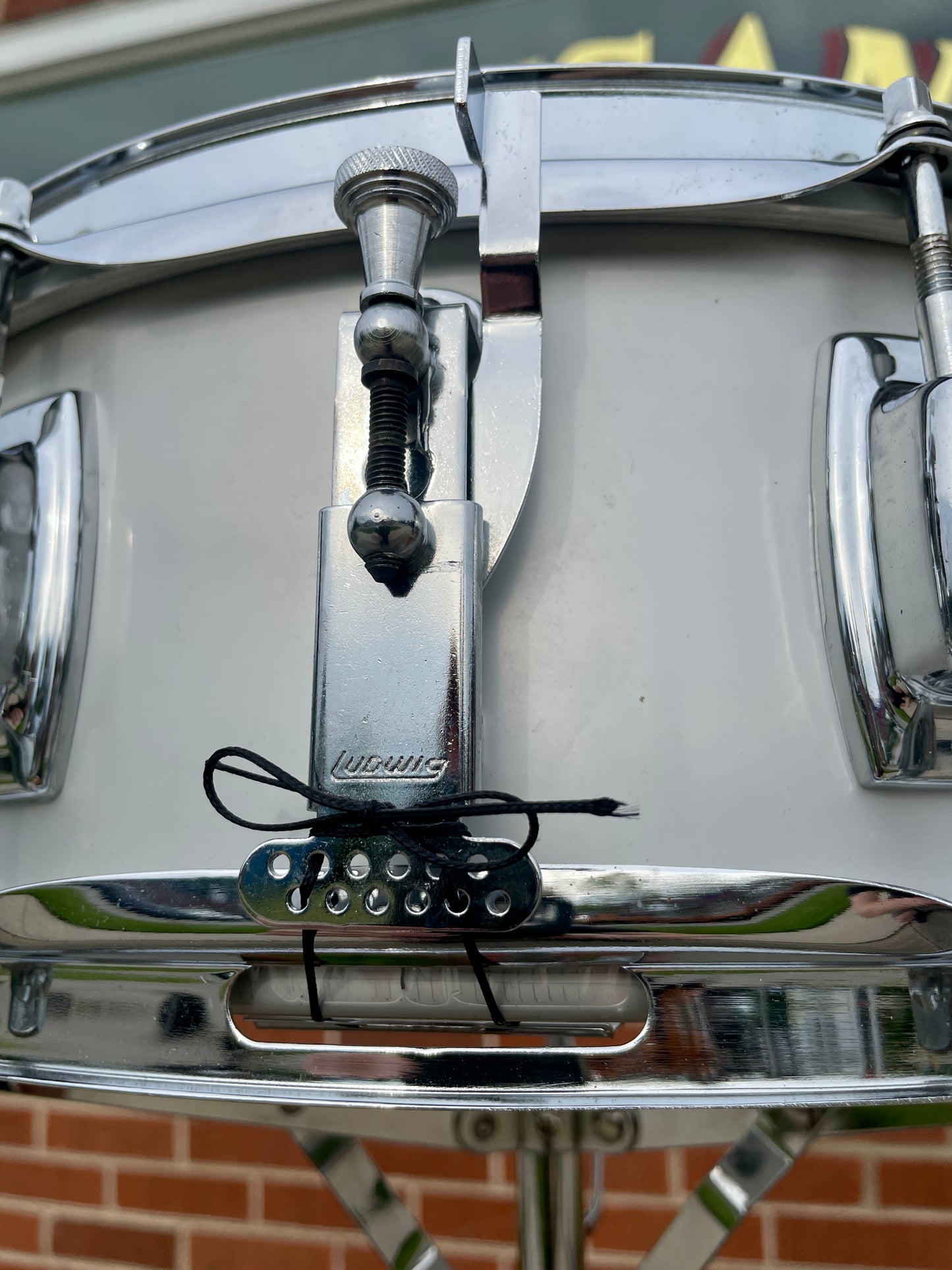 1970s Ludwig 5x14 S-102 Standard Snare Drum Acrolite Finish