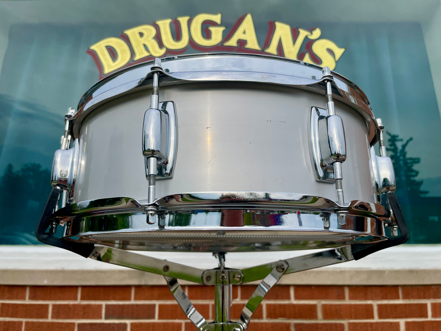 1970s Ludwig 5x14 S-102 Standard Snare Drum Acrolite Finish