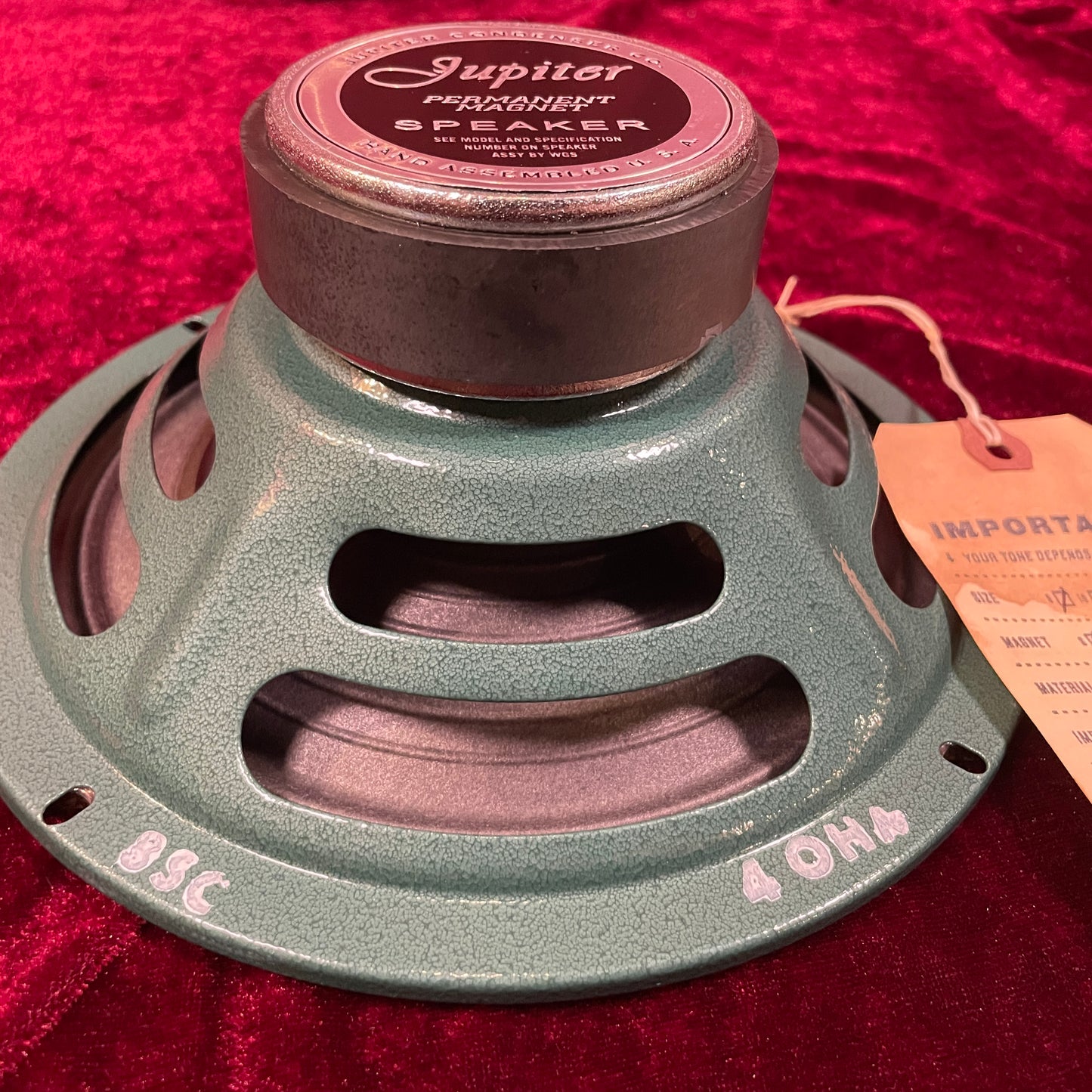 Jupiter 8" 25W 8SC Vintage American Ceramic Guitar Speaker 4 Ohm