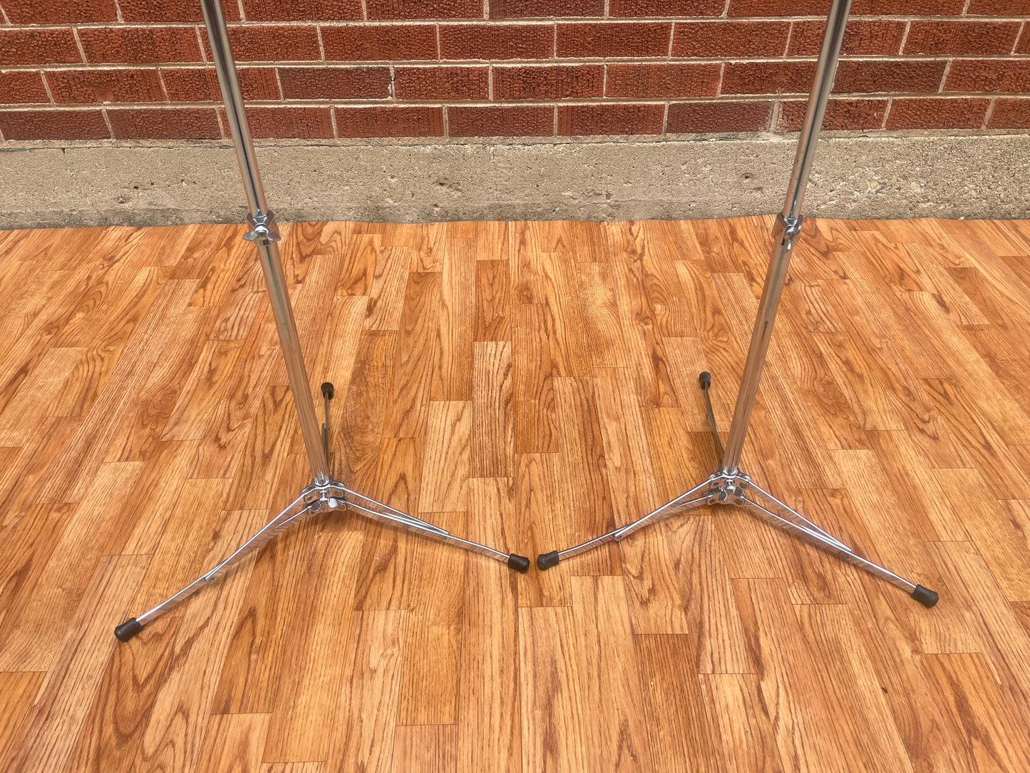 1960s Ludwig Round Tilter 1400 Straight Flat Base Cymbal Stand Pair (2pcs) #1