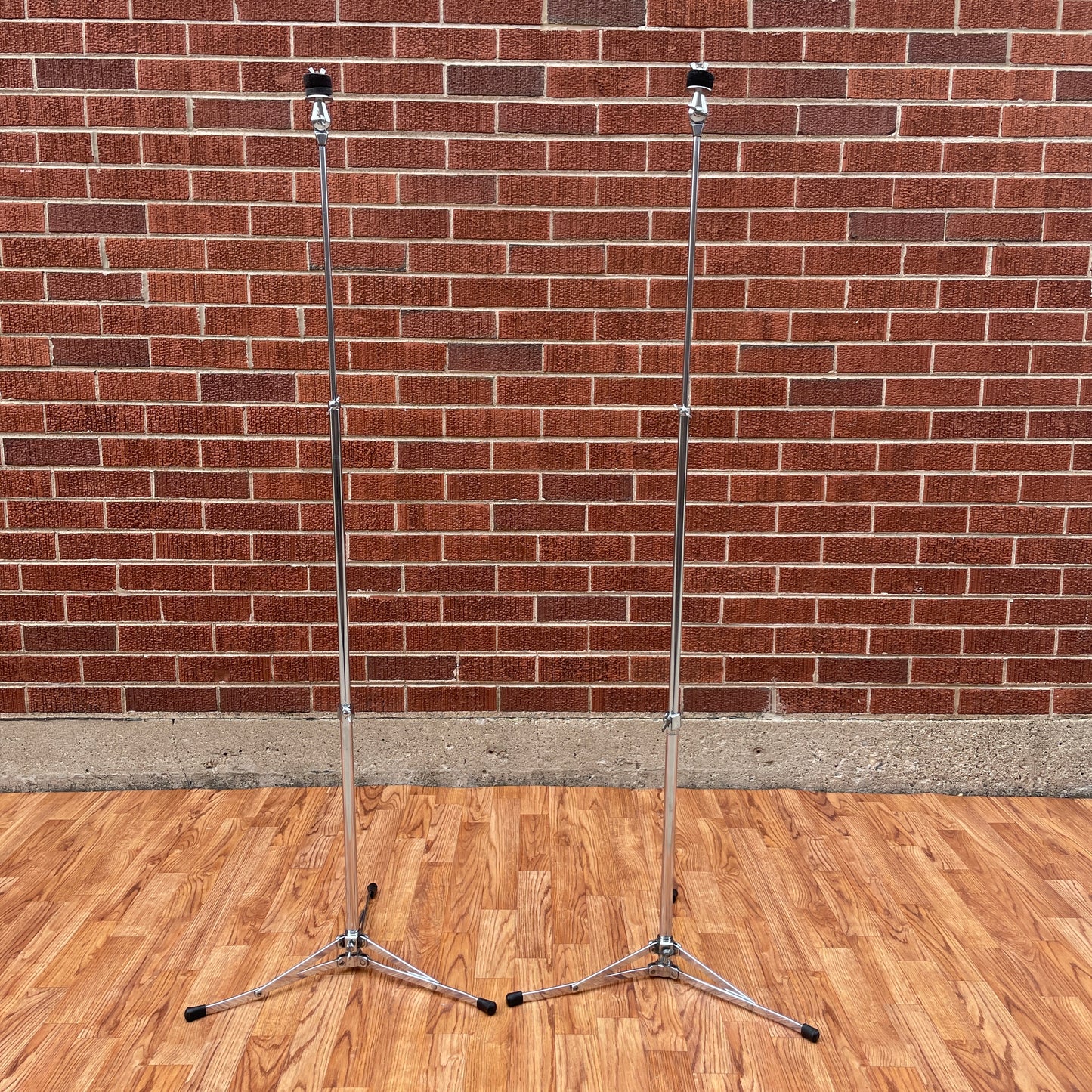 1960s Ludwig No. 1400 Straight Flat Base Cymbal Stand Pair (2pcs) #3 Teardrop Tilter