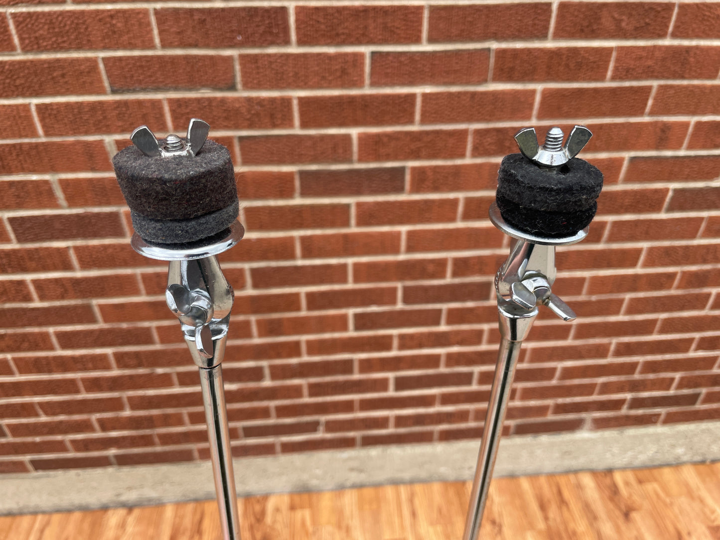 1960s Ludwig No. 1400 Straight Flat Base Cymbal Stand Pair (2pcs) #3 Teardrop Tilter