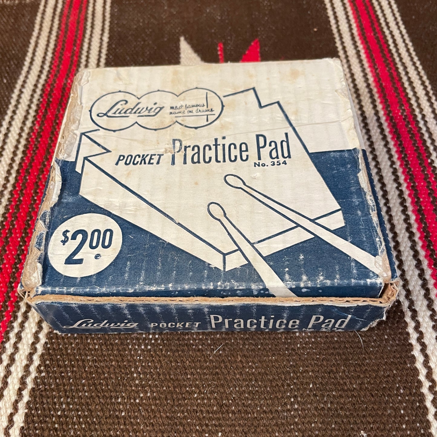 1950s WFL Ludwig Porto-Pad Rubber Pocket Practice Pad No. 354
