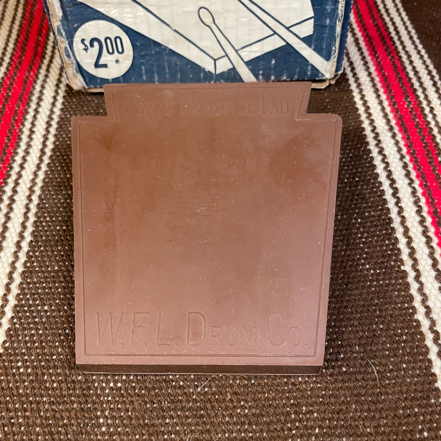 1950s WFL Ludwig Porto-Pad Rubber Pocket Practice Pad No. 354