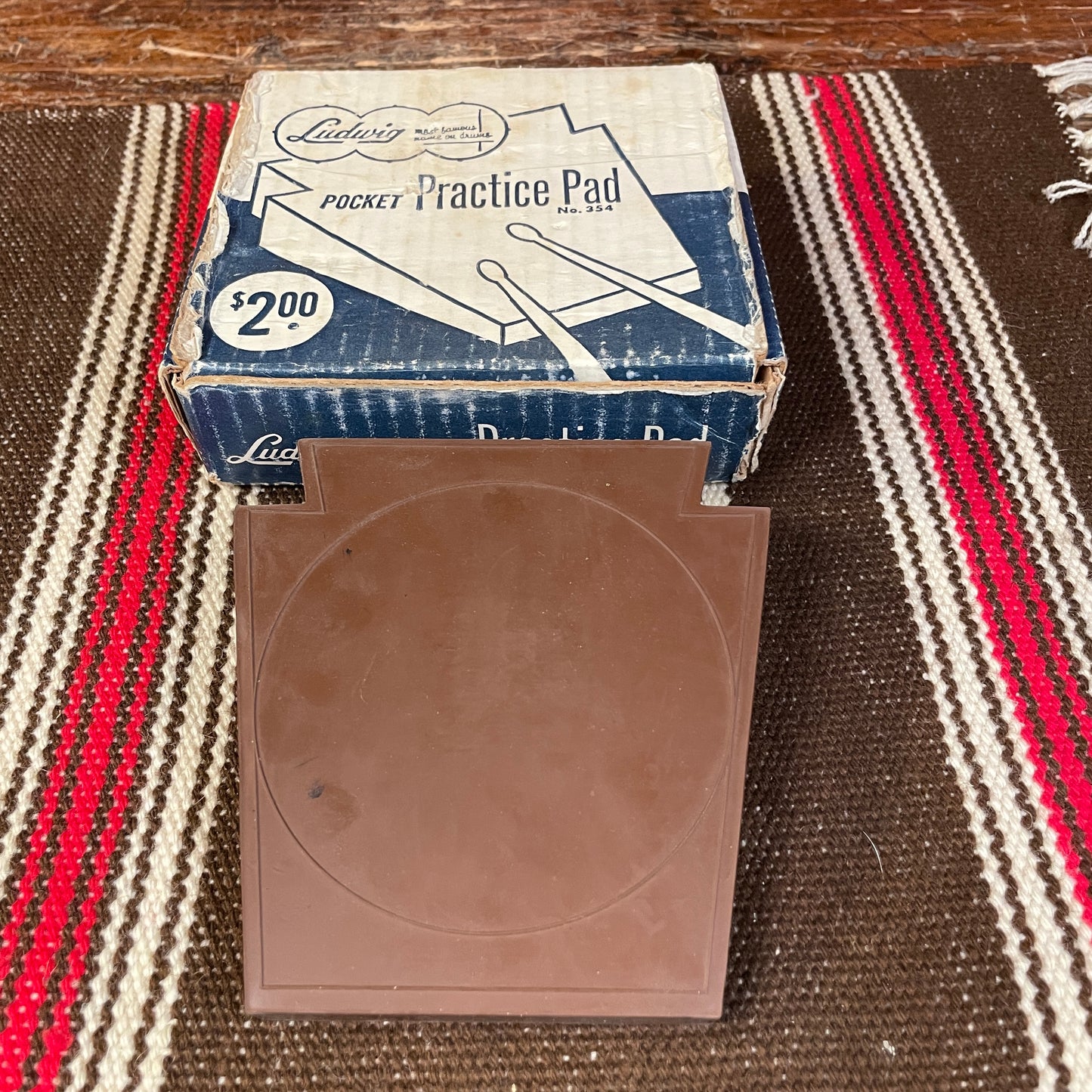 1950s WFL Ludwig Porto-Pad Rubber Pocket Practice Pad No. 354