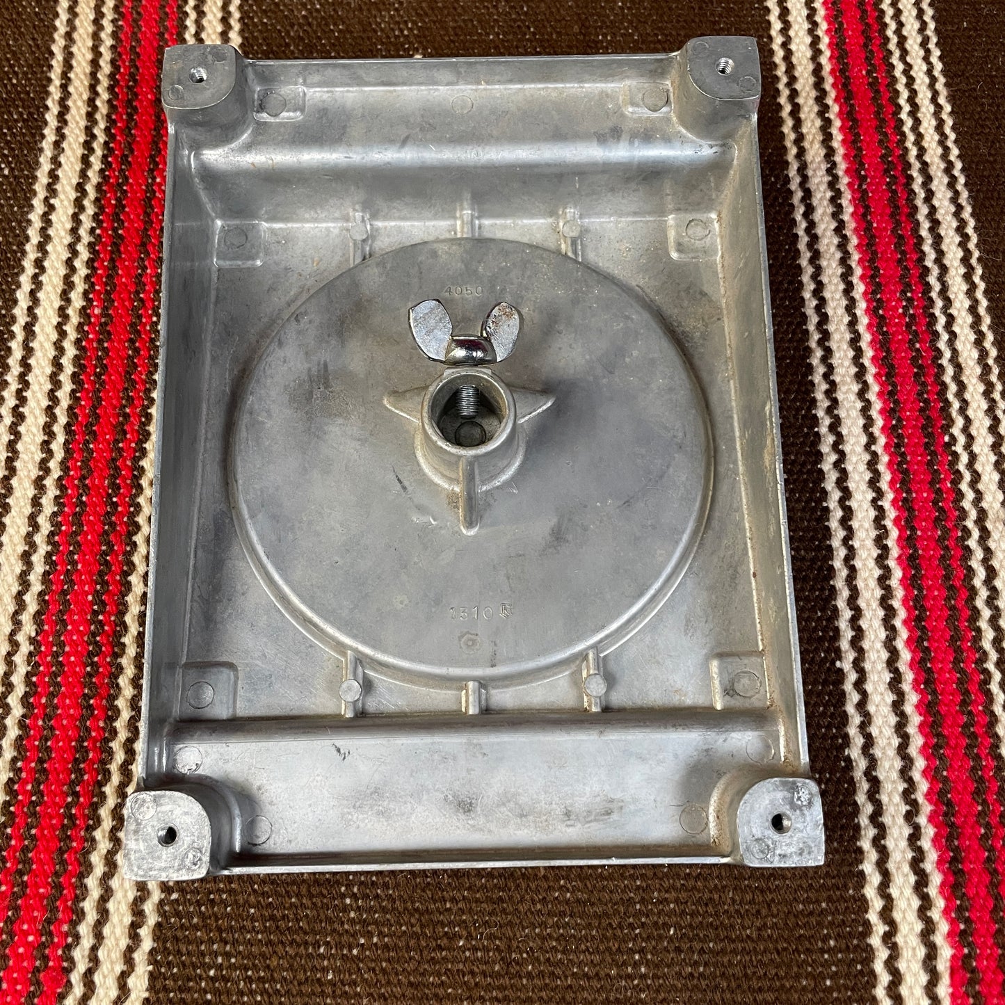 1970s Ludwig No. 4050 Practice Pad Aluminum / Rubber