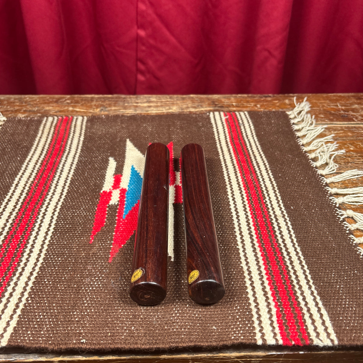 Vintage JOM Calidad Rosewood Claves Pair Made in Mexico