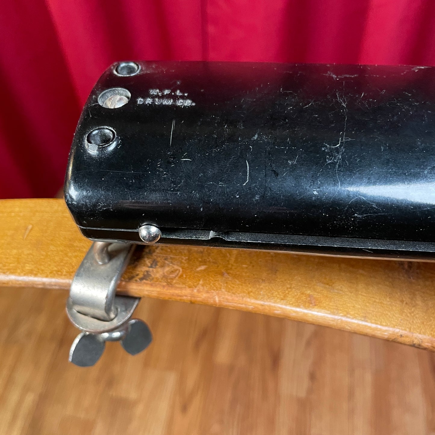 1950s WFL Ludwig Tunable Ebonite Plastic Tone Block No. 777 w/ Hoop Mount