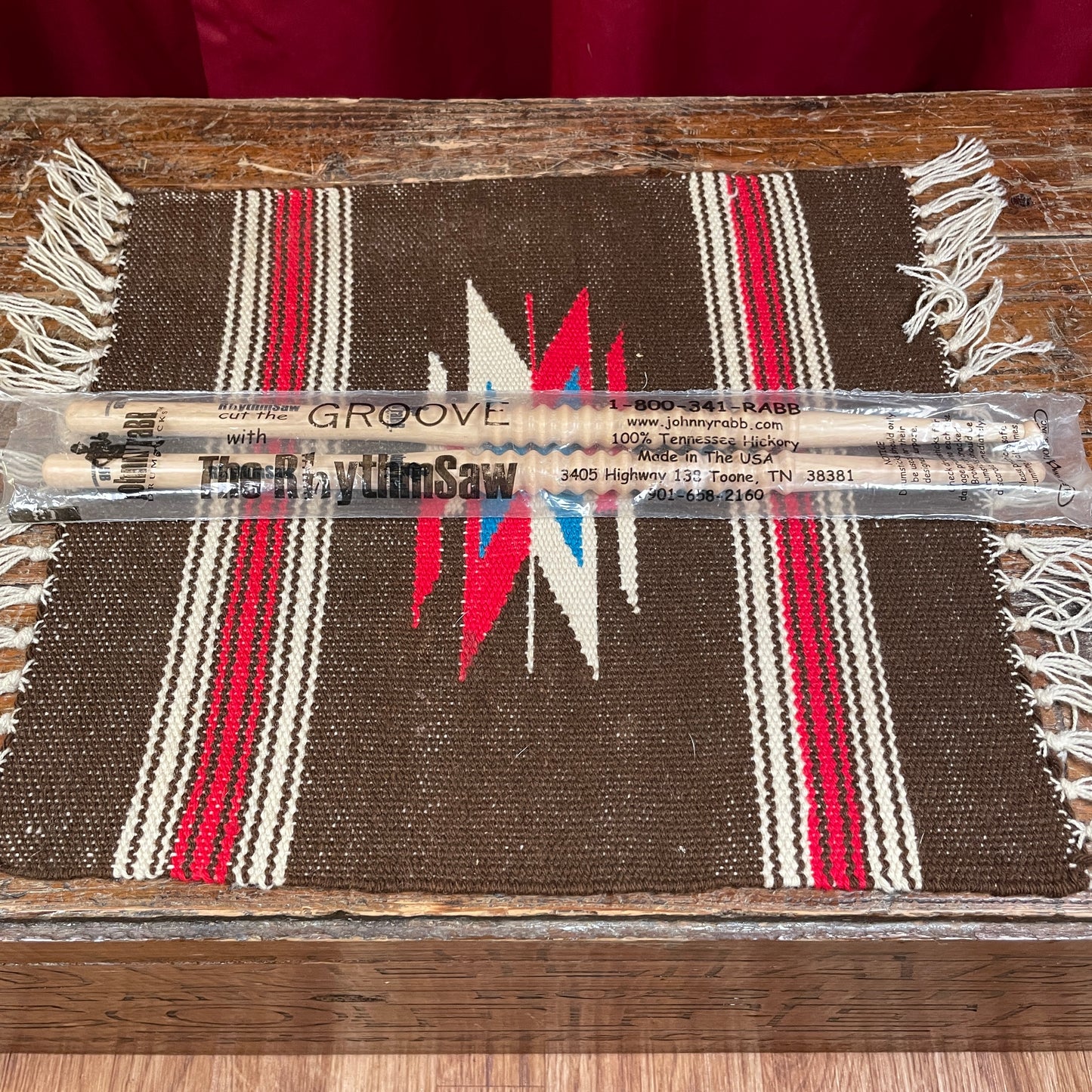 Johnny Rabb 5B Rhythm Saw Ball Tip Drum Stick Pair NOS Hickory