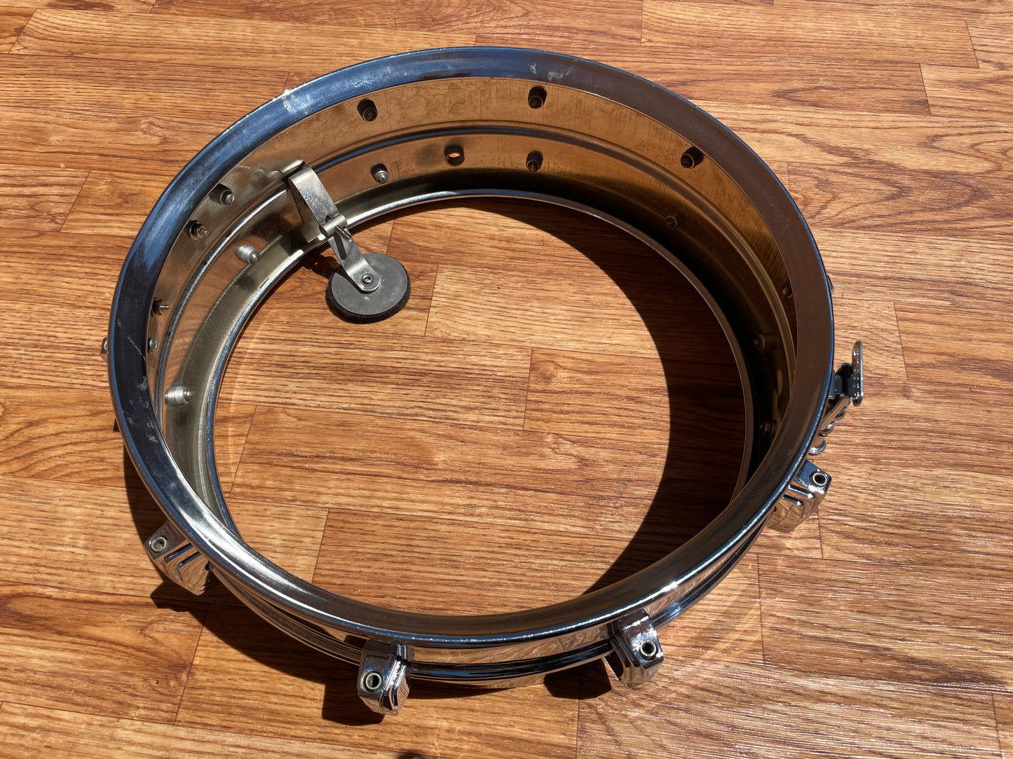 1960s Ludwig 5x14 Chrome Over Brass Pre-Serial Super 400 Supraphonic Snare Drum