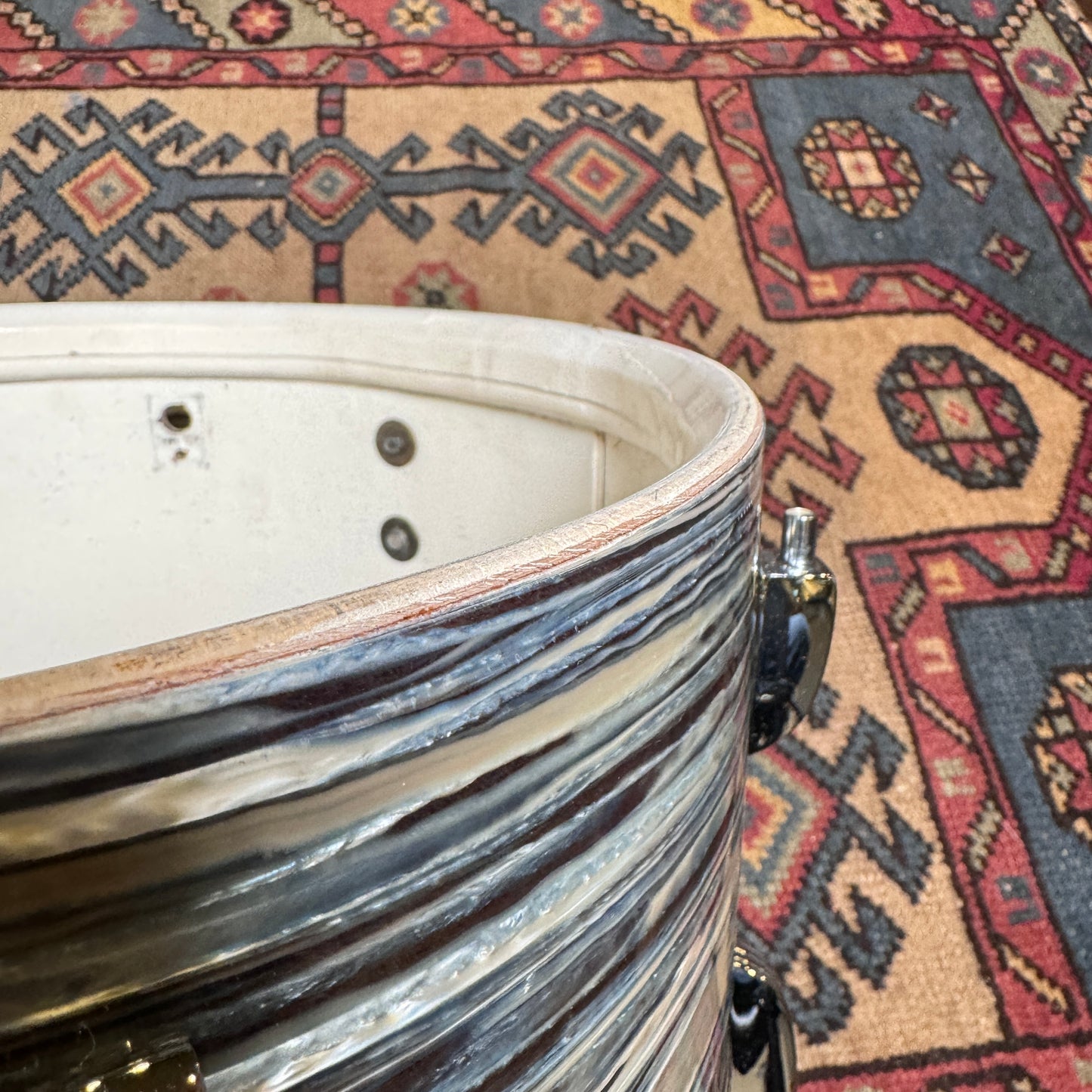 1960s Ludwig 8x12 Tom Drum Oyster Blue Pearl #2