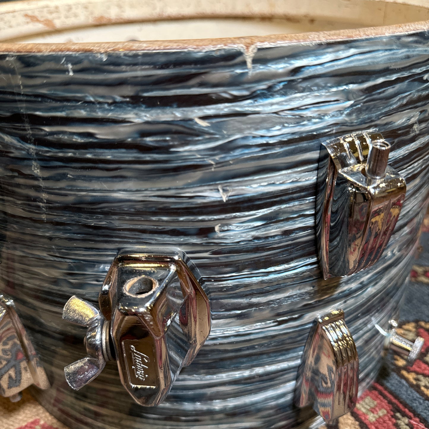 1960s Ludwig 9x13 Super Classic Tom Drum Oyster Blue Pearl
