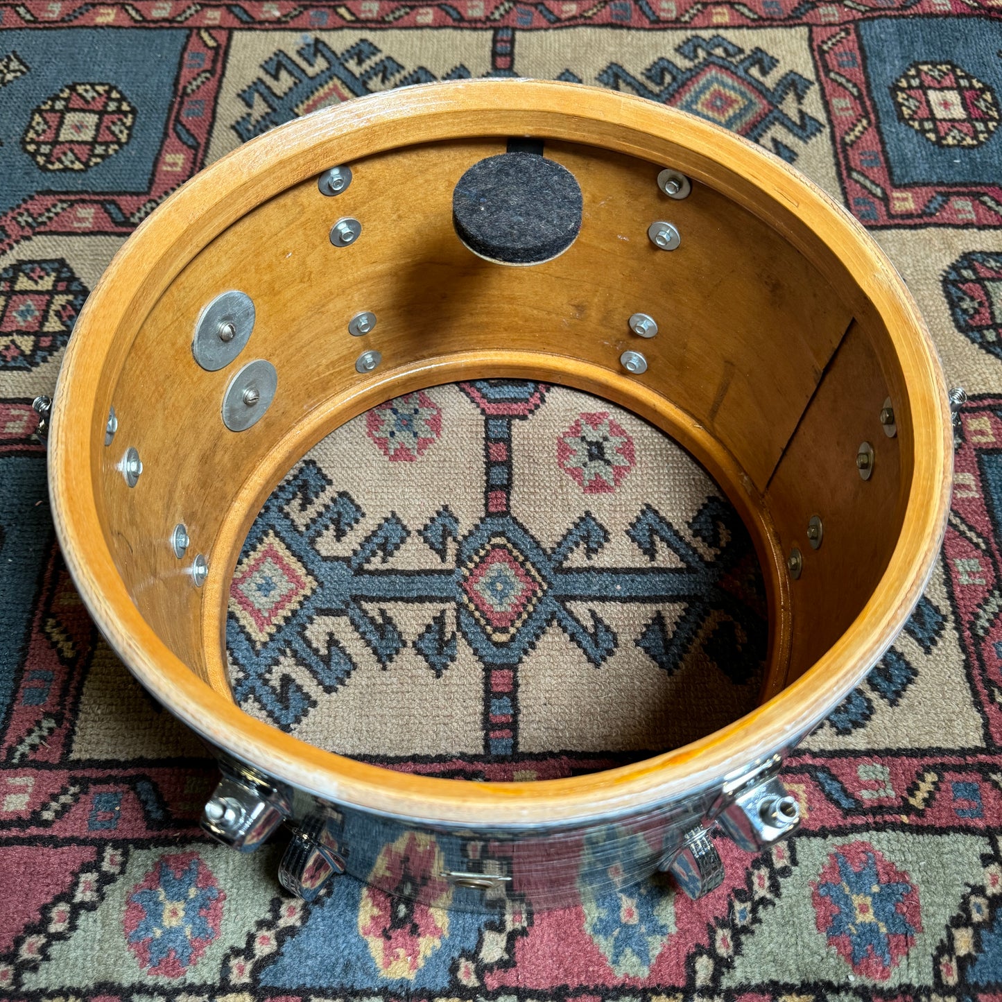 1960s Ludwig 8x12 Tom Drum Oyster Blue Pearl