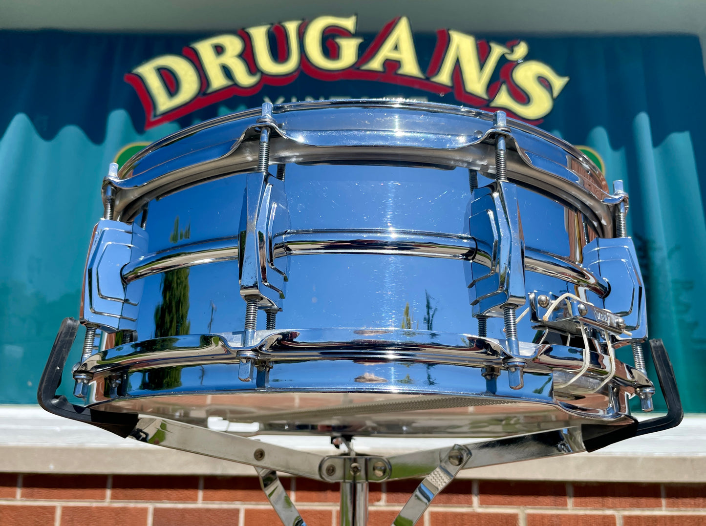 1960s Ludwig 5x14 Chrome Over Brass Pre-Serial Super 400 Supraphonic Snare Drum