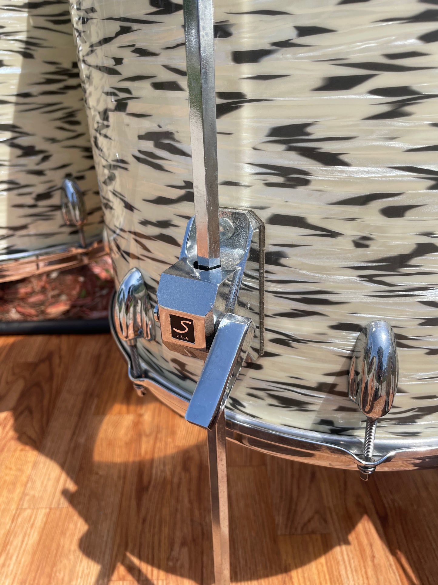 1985 Slingerland Magnum "Holland" Drum Set White Tiger Pearl 24/13/16/18