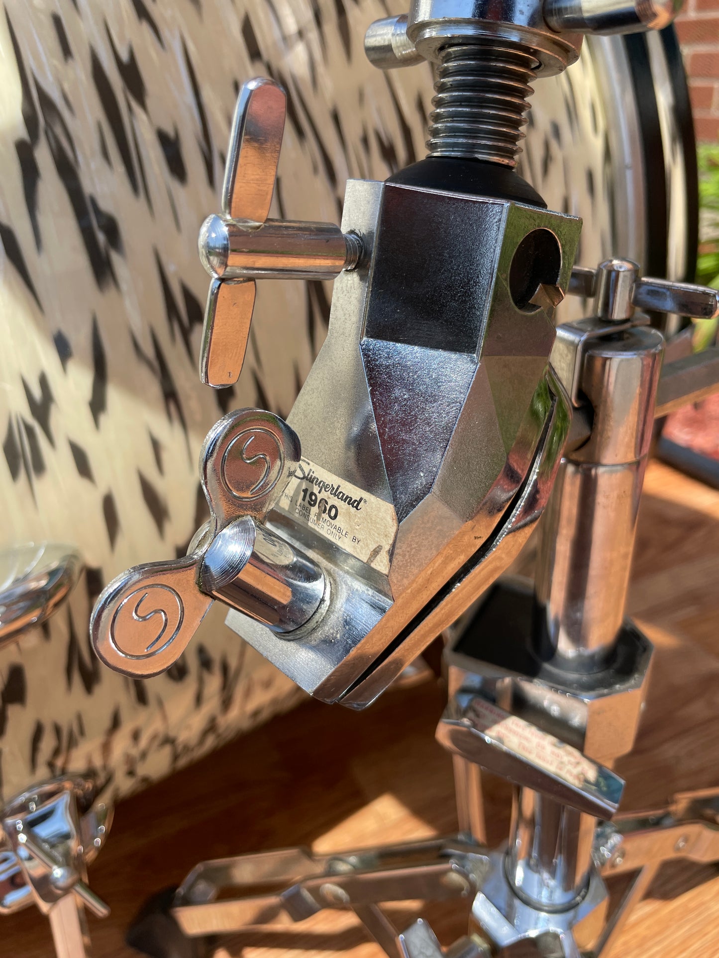 1985 Slingerland Magnum "Holland" Drum Set White Tiger Pearl 24/13/16/18