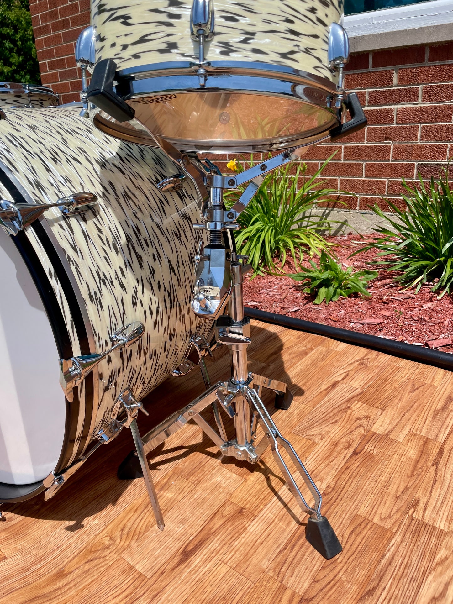 1985 Slingerland Magnum "Holland" Drum Set White Tiger Pearl 24/13/16/18
