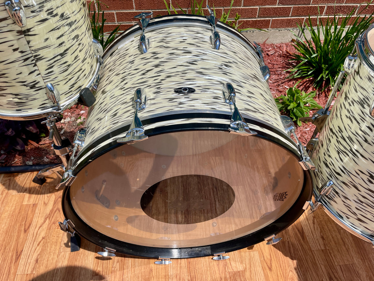 1985 Slingerland Magnum "Holland" Drum Set White Tiger Pearl 24/13/16/18