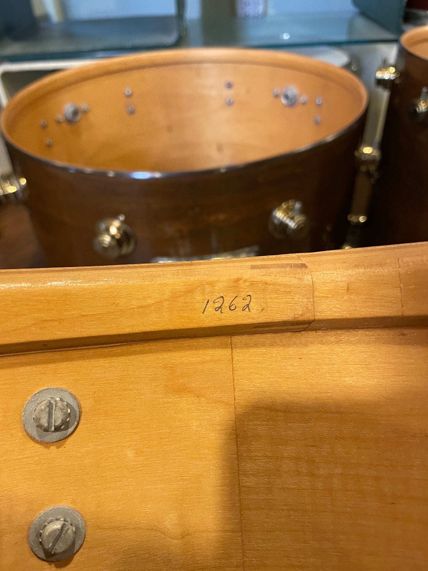 1970s Camco Los Angeles C-500 Drum Set Walnut 22/12/13/16 Gold Hardware LA