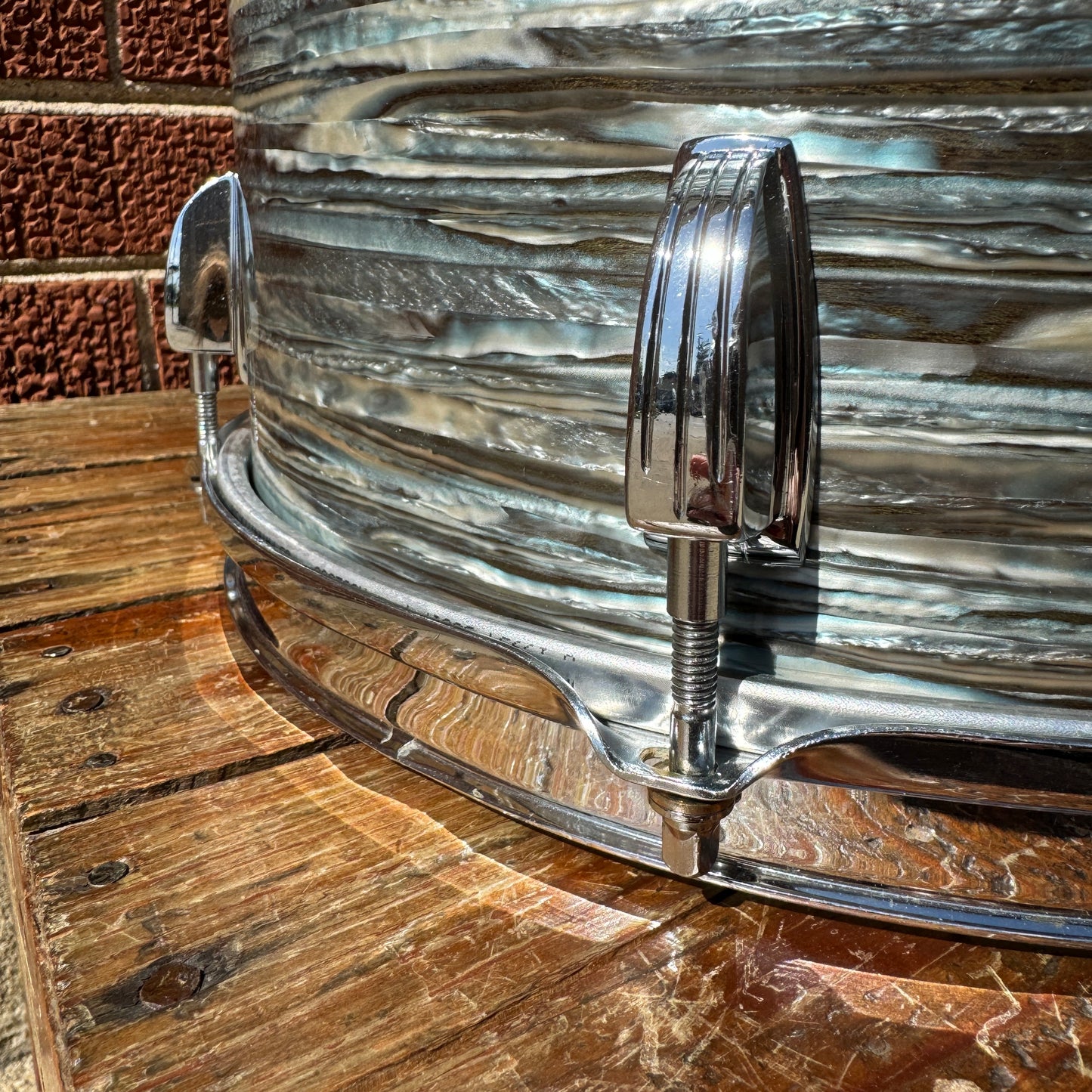 1960s Ludwig 8x12 Tom Drum Oyster Blue Pearl #2
