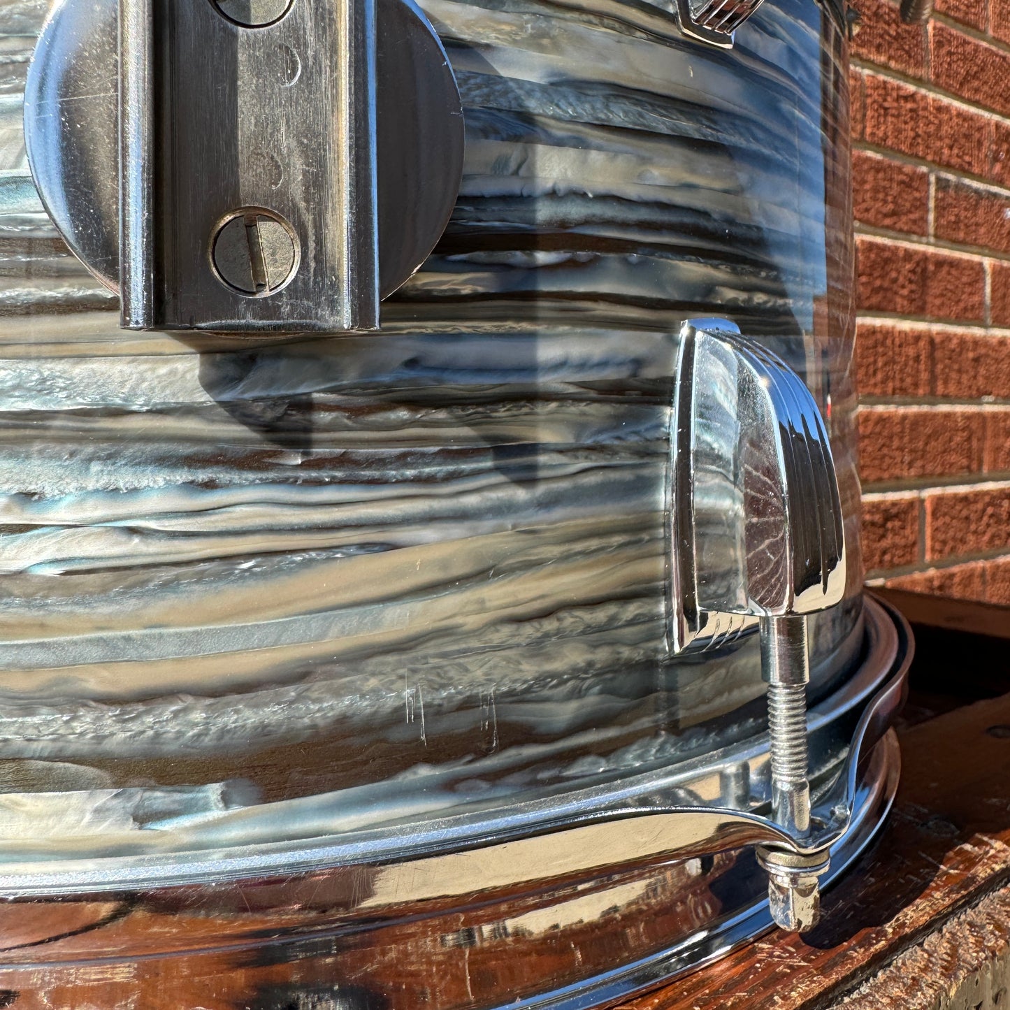 1960s Ludwig 8x12 Tom Drum Oyster Blue Pearl #1