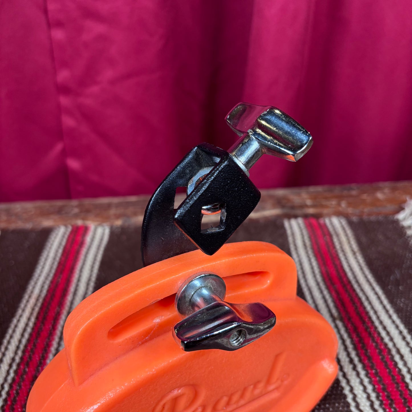 Pearl PBL-30 Low Pitch Jam Block Neon Orange w/ Mounting Bracket