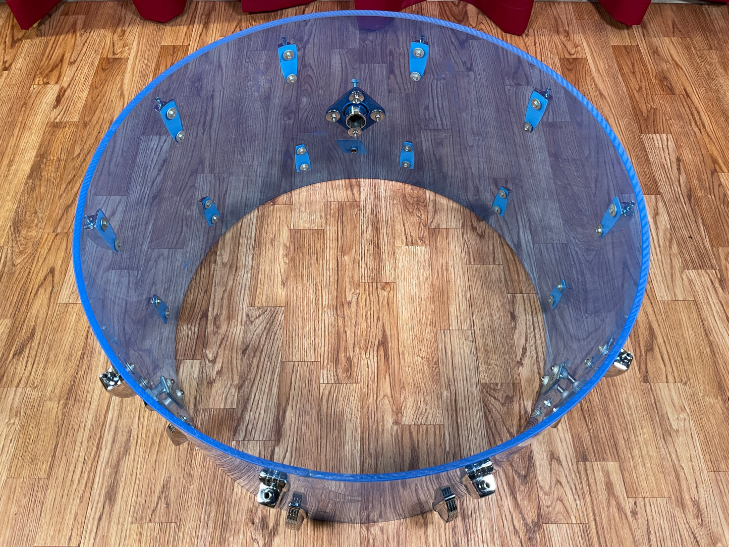 1970s Ludwig 14x24 Blue Vistalite Bass Drum