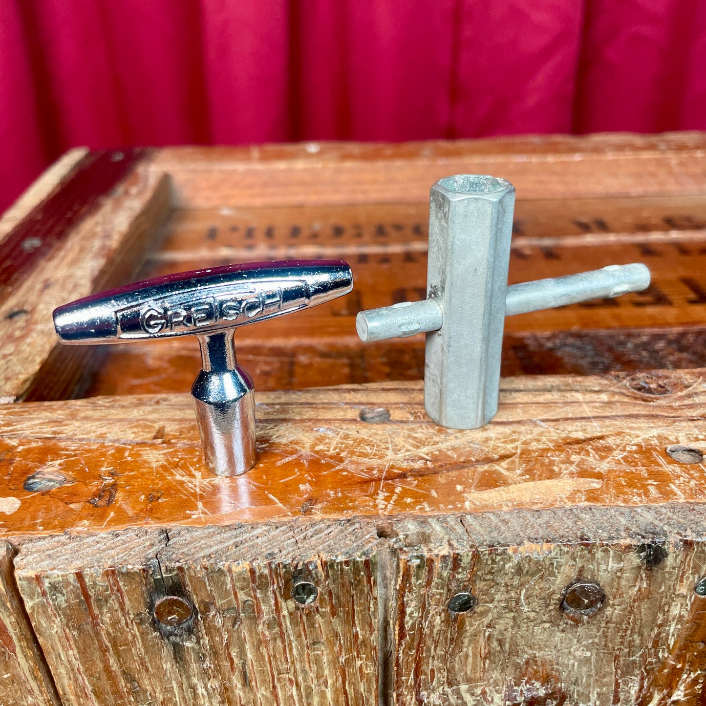 Vintage 1960s Gretsch Drum Tuning Key & Rail Consolette Hex Wrench