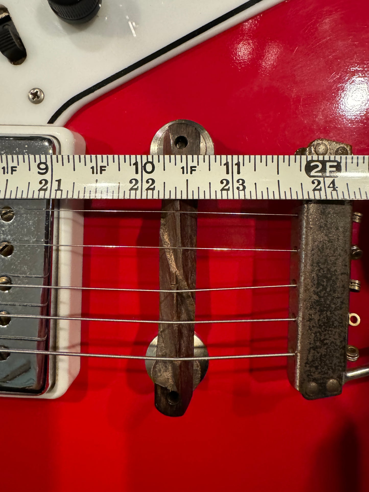 1960s Tosca Thunderstick Dual Pickup Short Scale Electric Guitar Red Supro Valco