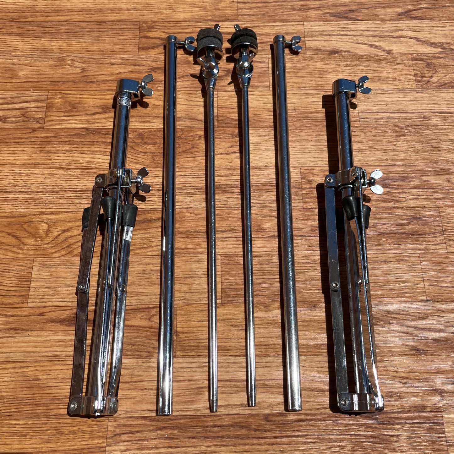 1960s Ludwig No. 1400 Straight Flat Base Cymbal Stand Pair (2pcs)