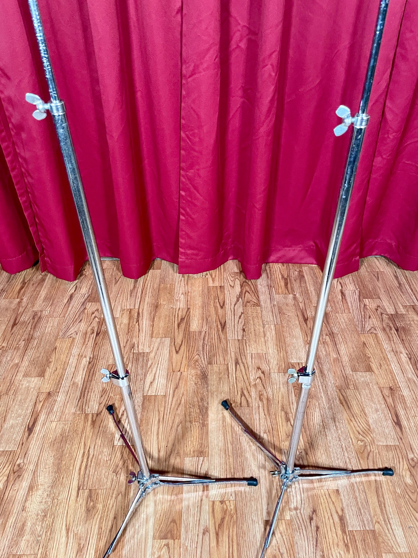 1960s Ludwig 1400 Flat Base Straight Cymbal Stand Pair (2 pcs.)