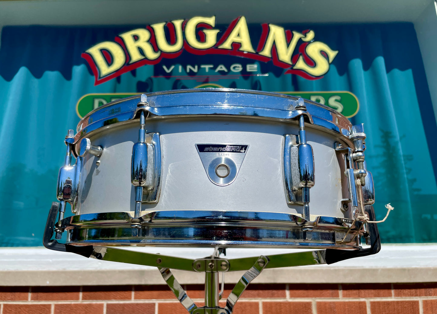 1970s Ludwig 5x14 S-102 Standard Snare Drum Acrolite Finish