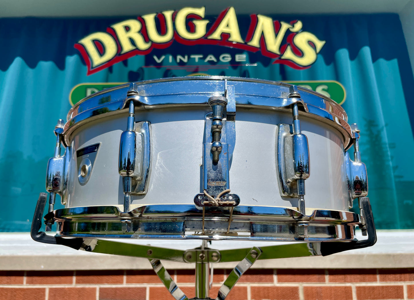 1970s Ludwig 5x14 S-102 Standard Snare Drum Acrolite Finish