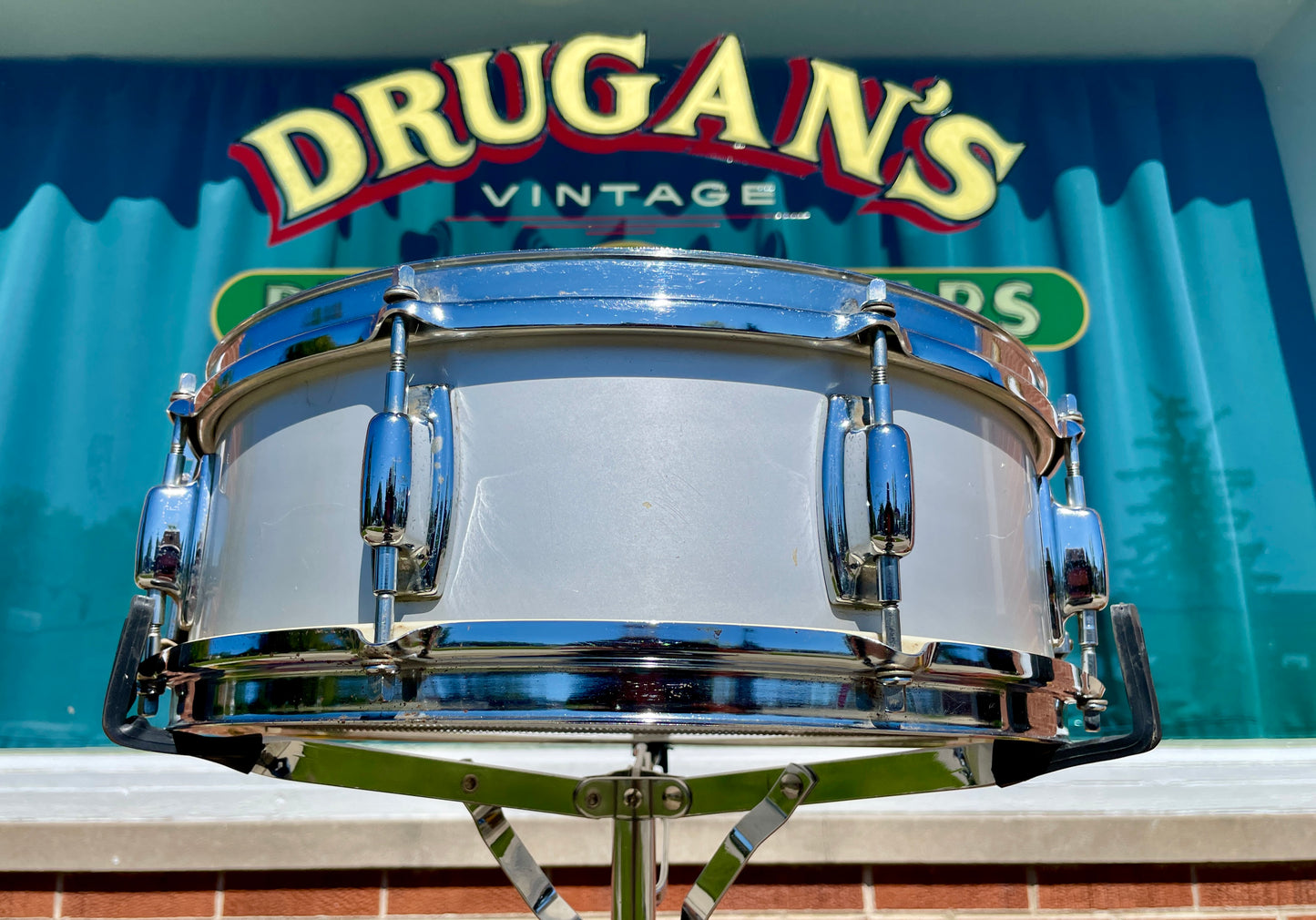 1970s Ludwig 5x14 S-102 Standard Snare Drum Acrolite Finish