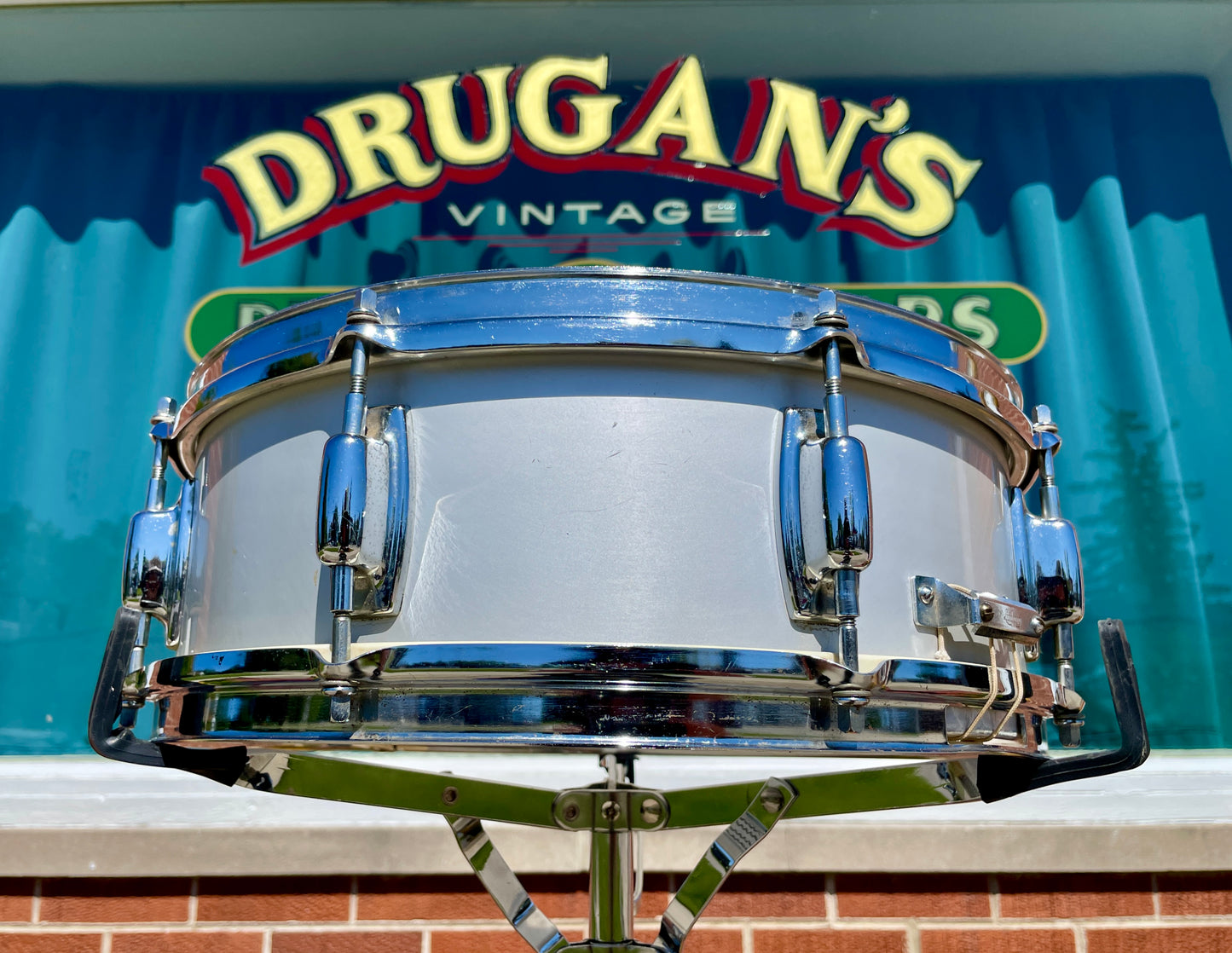 1970s Ludwig 5x14 S-102 Standard Snare Drum Acrolite Finish