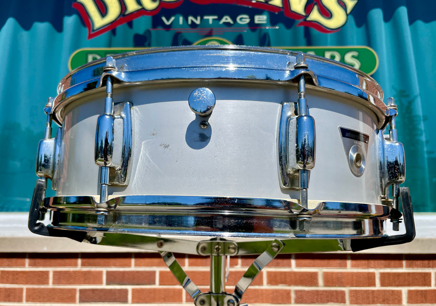 1970s Ludwig 5x14 S-102 Standard Snare Drum Acrolite Finish