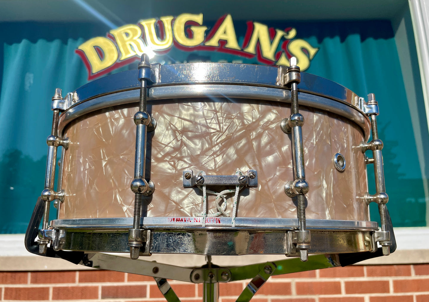 1920s Ludwig & Ludwig Professional 5x14 Solid Shell Snare Drum Lavender Pearl