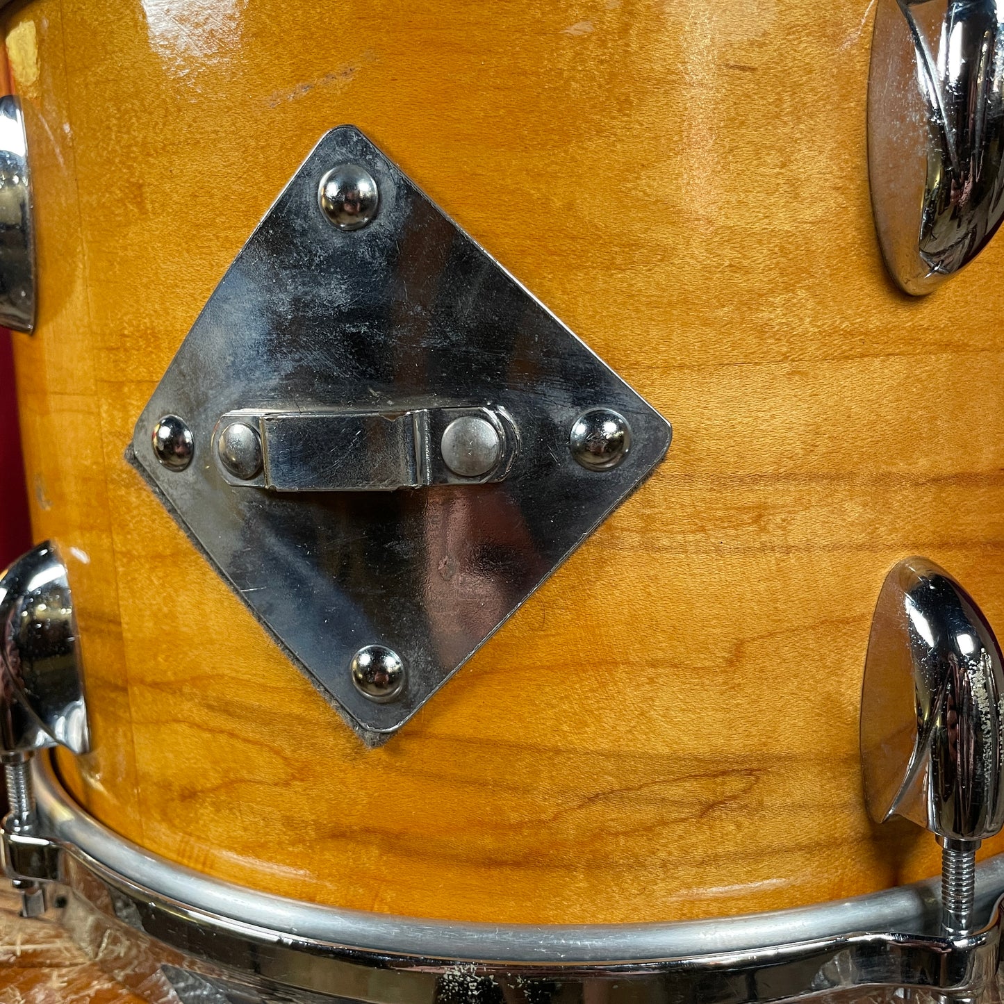 1960s Gretsch 8x12 Floor Tom Drum Natural Round Badge