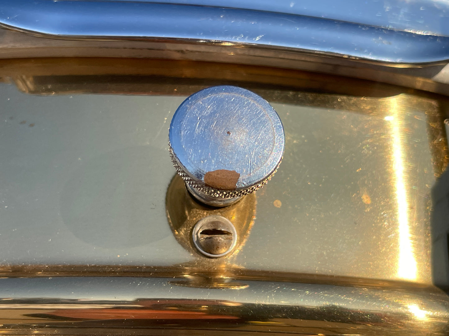 Zoro's 1960 Ludwig Super-Ludwig 5x14 Rare No. 401 Lacquered Brass Pre-Serial Supraphonic Snare Drum