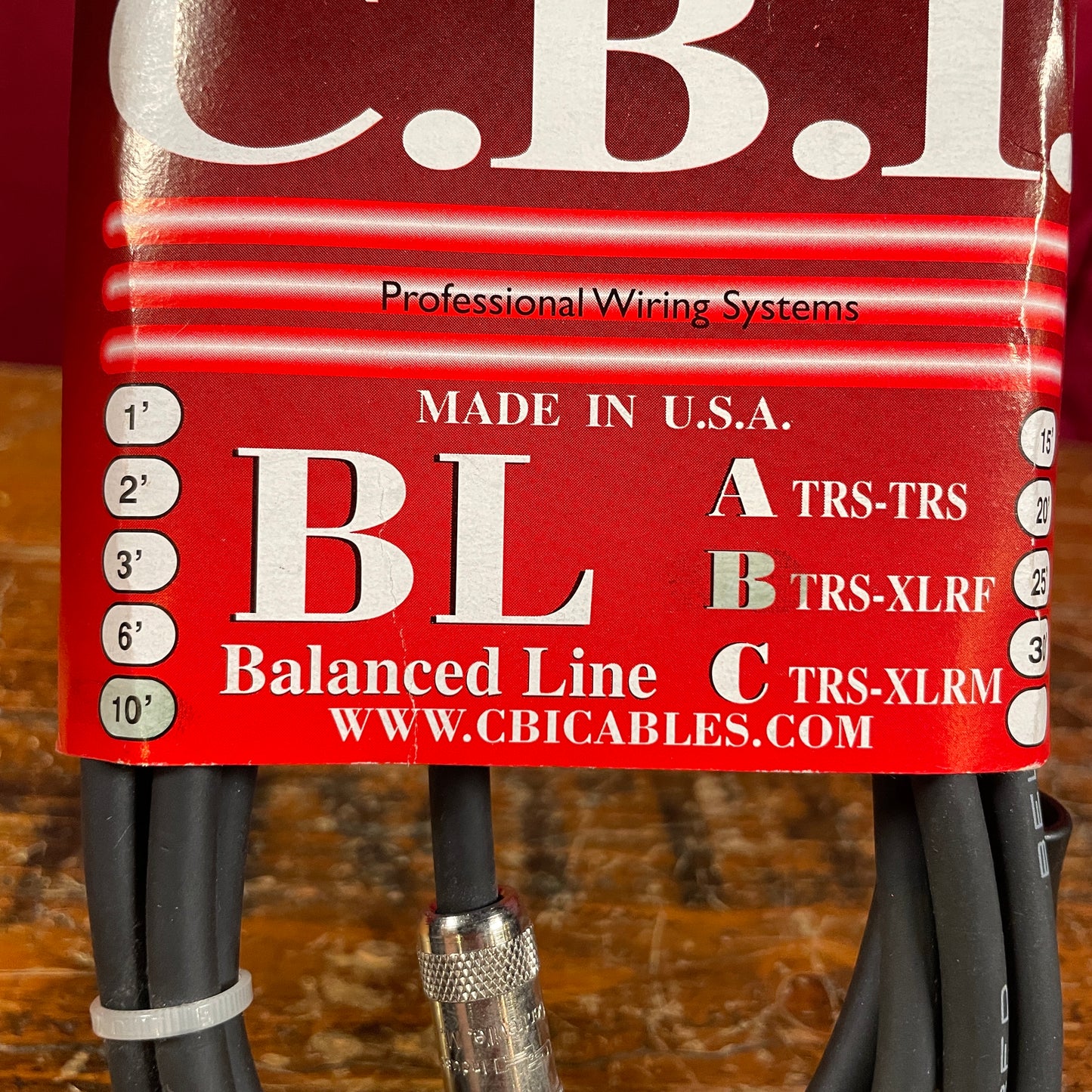 CBI 10 Foot TRS-XLRF Balanced Line Cable
