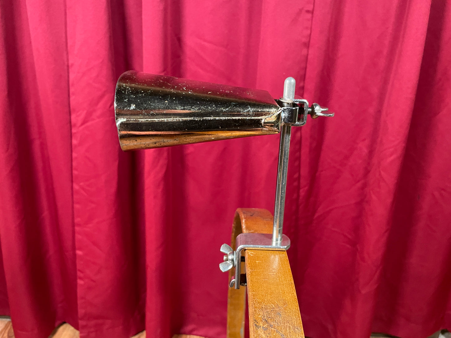 1960s Ludwig 5" Golden Tone No. 129 Cow Bell w/ Cowbell Holder No. 133 Script Logo