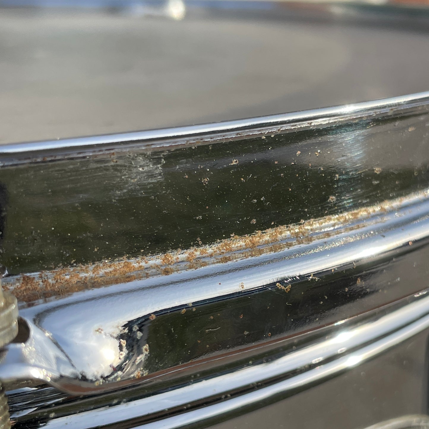 1960s Rogers 5x14 Dyna-Sonic 5-Line Snare Drum Chrome Over Brass Dynasonic COB